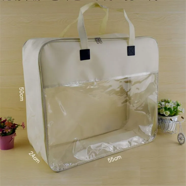 Supper Geantă din PVC din mătase, transparentă, presată la căldură, pentru geanta textilă de casă sau geantă de toaletă